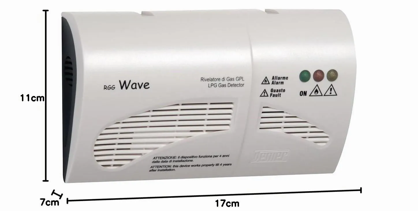 Vemer RGG Wave VN785200 rilevatore gas GPL bianco 230V
