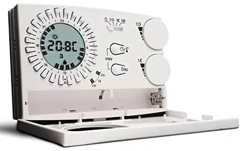 Perry 1CRCR309/S cronotermostato settimanale a batterie bianco