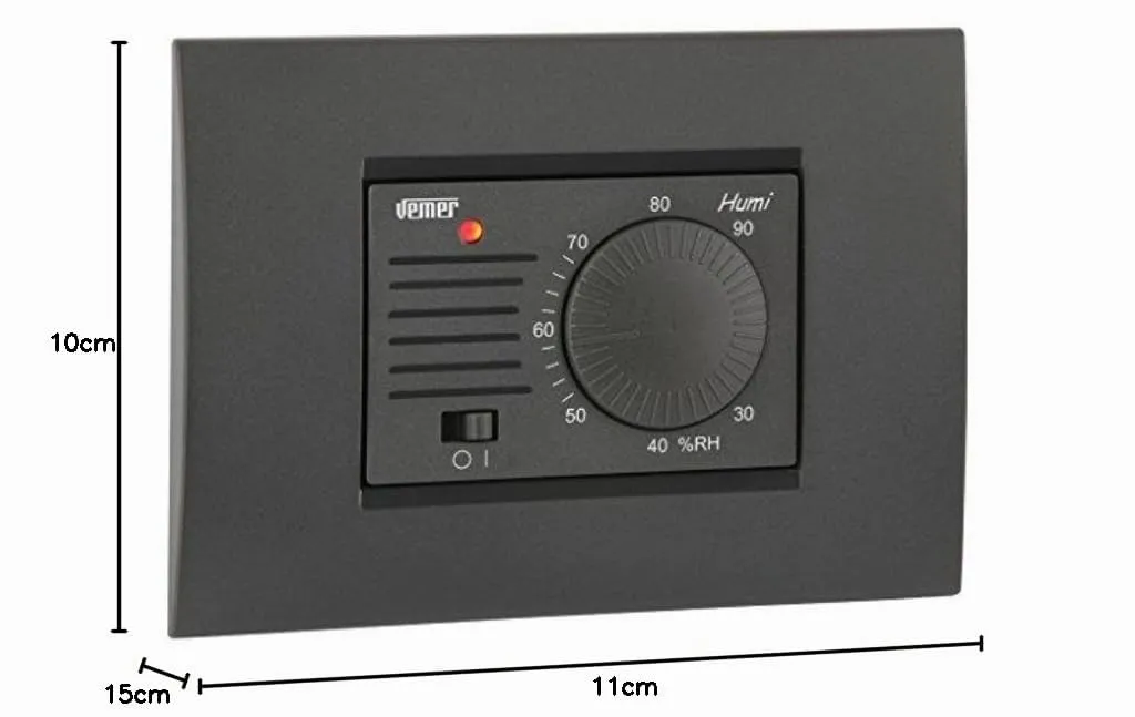 Vemer Humi VE379400 Umidostato Incasso 3 Moduli 230V Manopola