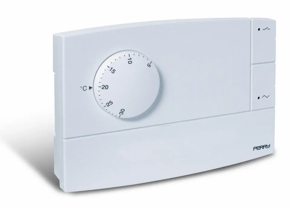 Perry Zefiro 1TP TE500B Termostato da Parete Bianco 230V