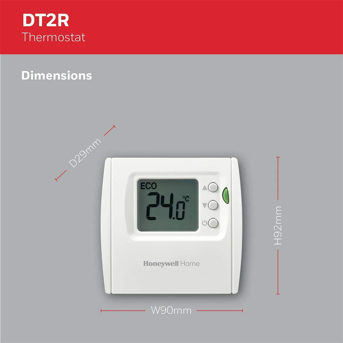 Honeywell DT2 termostato ambiente cablato bianco risparmio energetico