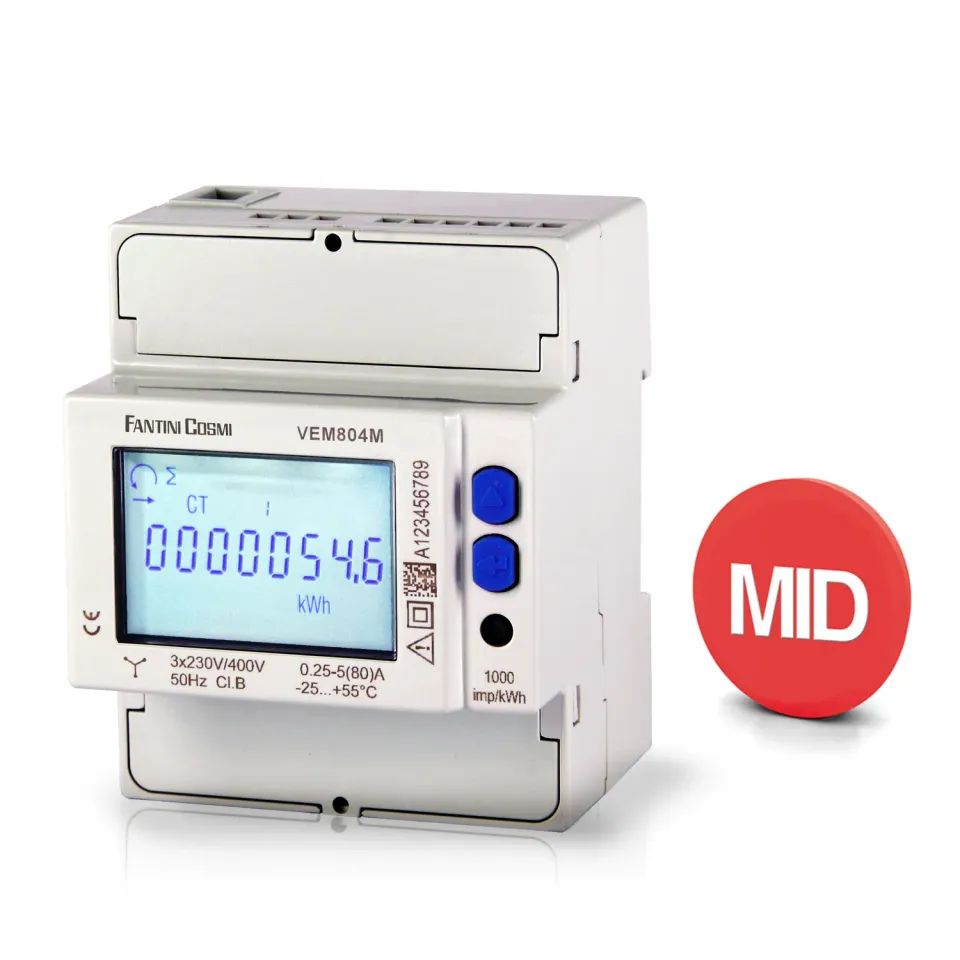 Fantini Cosmi VM803 VM804 contatore energia trifase 80A