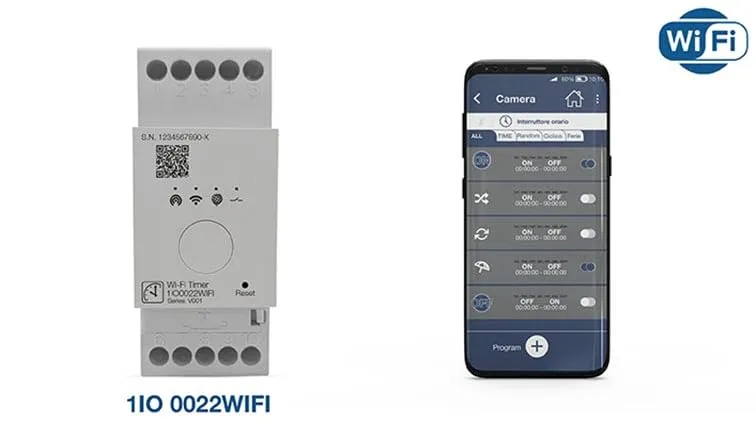 Perry 1IO 0022WIFI interruttore orario Wi-Fi 2 DIN 16A