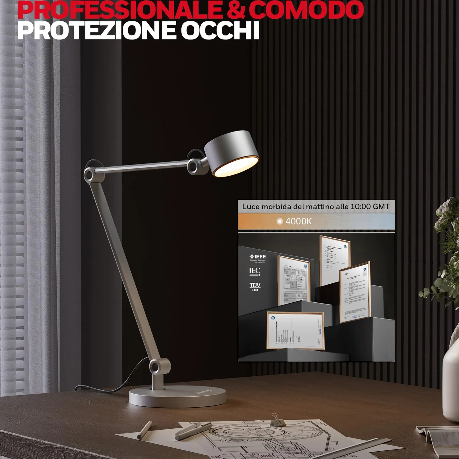 Honeywell Sunturalux HWT-01A lampada tavolo LED snodata