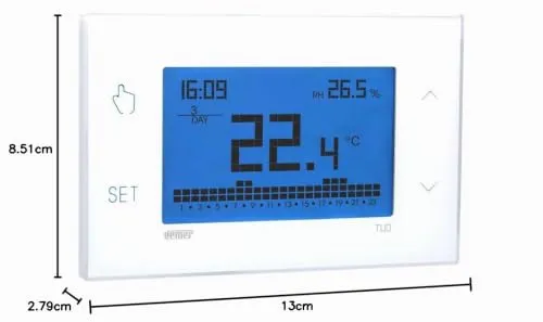 Vemer Tuo VE771600 cronotermostato touch bianco 230V