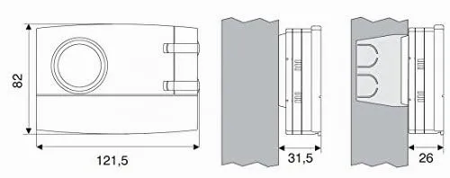 Perry 1CRCR308-G cronotermostato giornaliero bianco a pile display LCD