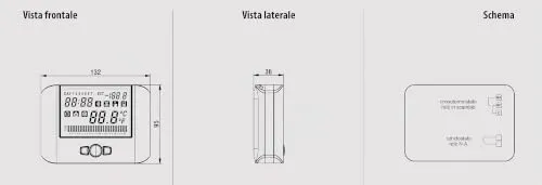 Vemer Mithos H VE478400 cronotermostato bianco a batterie