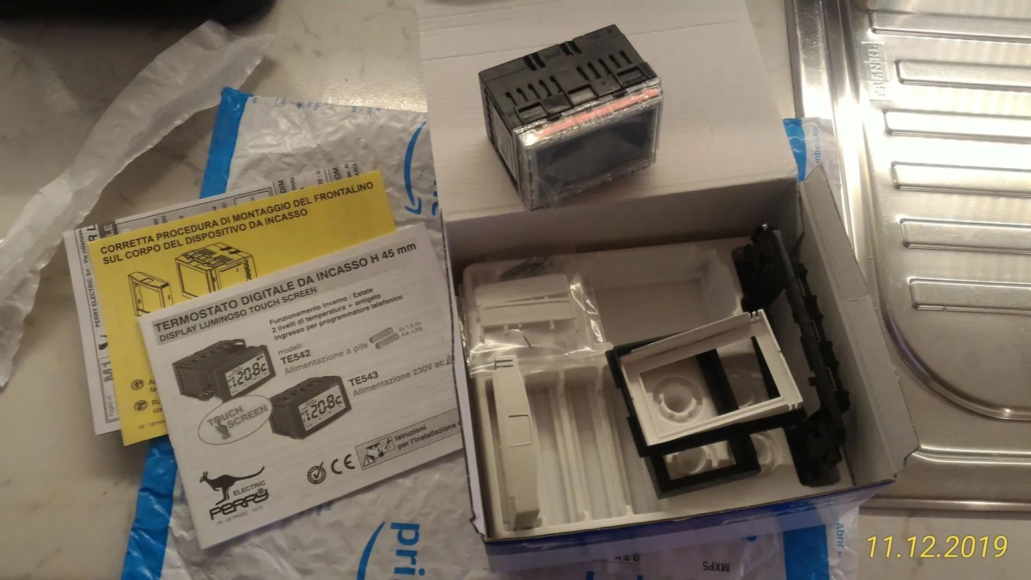 Perry Moon Soft Touch 1TITE543 termostato da incasso digitale