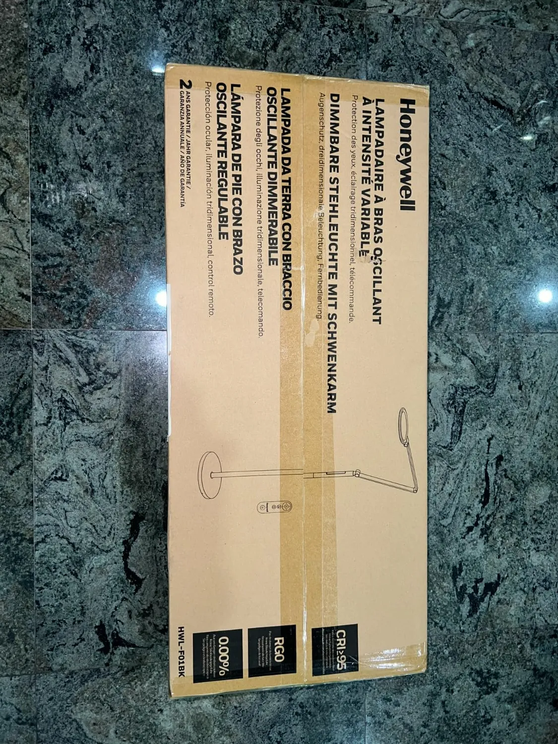 Honeywell F01 lampada da terra LED dimmerabile bianca