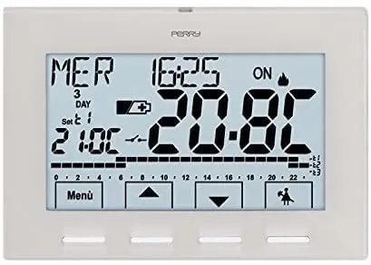 Perry 1CRCR028B cronotermostato bianco a batteria