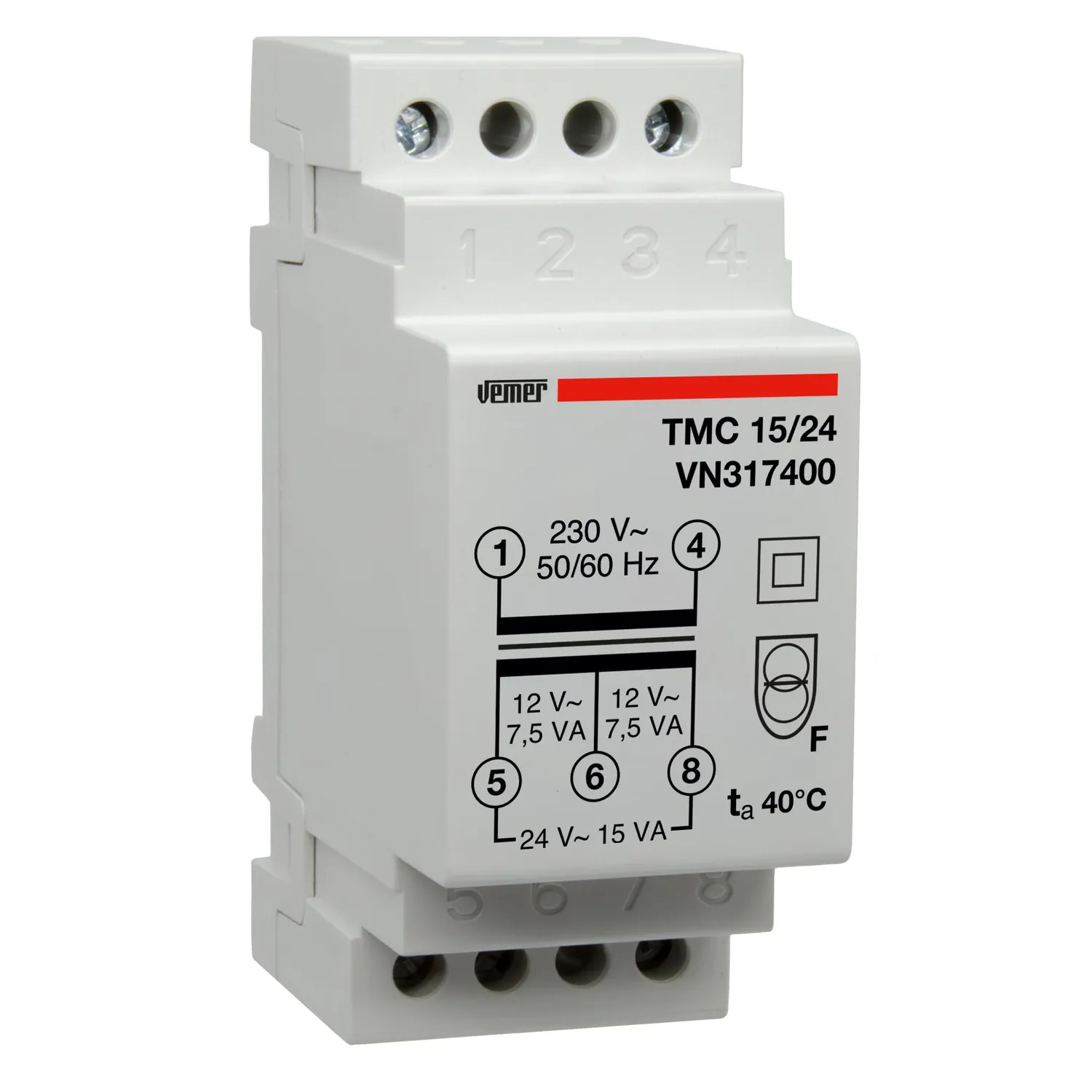Vemer TMC 15/12 VN316600 trasformatore sicurezza 15VA 12V