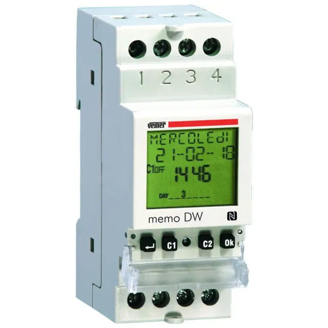 Vemer Memo DW VE339800 interruttore orario digitale 1 rele