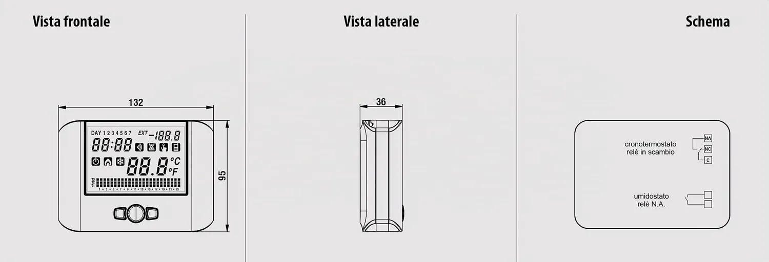 Vemer Mithos H VE478400 cronotermostato bianco a batterie