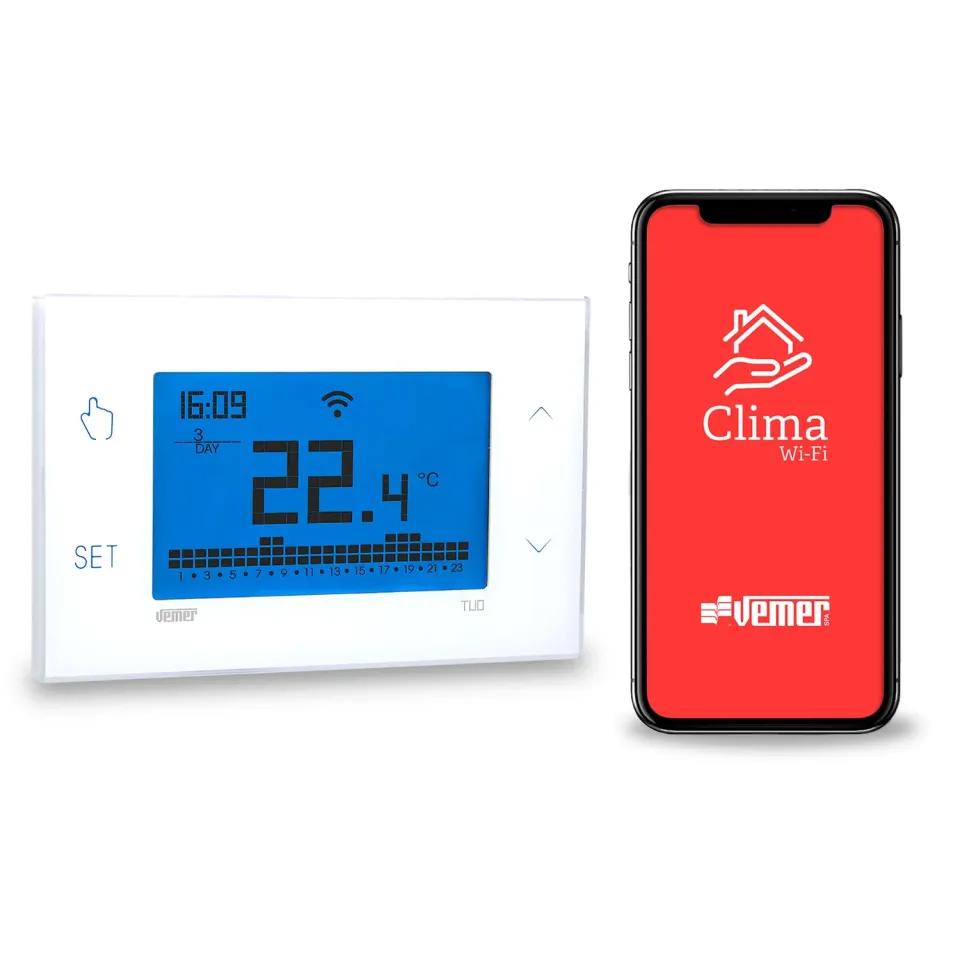 Vemer Tuo WiFi Lite VE785700 termostato wifi bianco programmabile