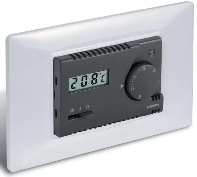 Perry Modulo 1TITE313/MC termostato da incasso nero