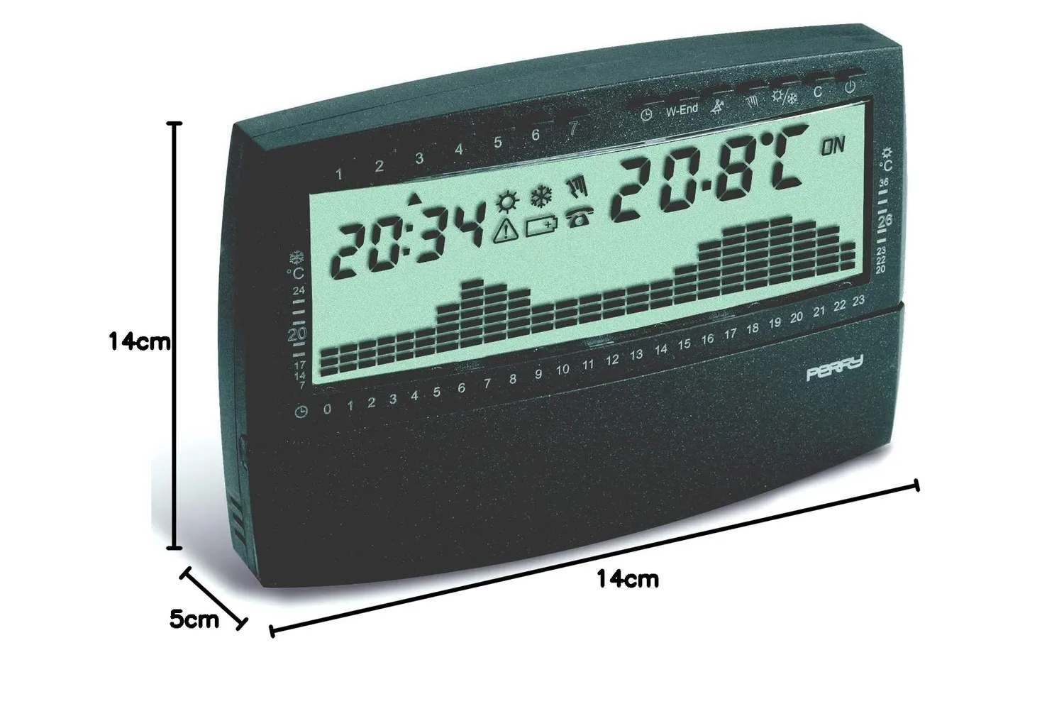 Perry Compact Easy 1CRCR018AS cronotermostato nero settimanale