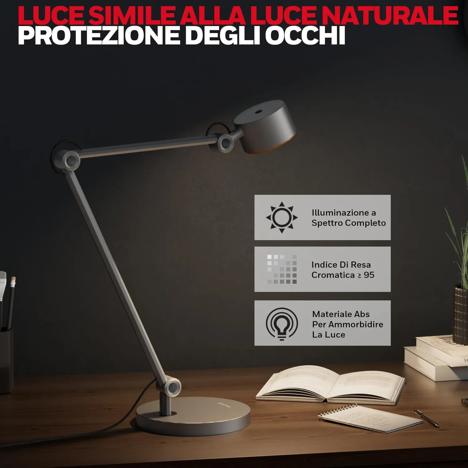 Honeywell Sunturalux HWT-01A lampada tavolo LED snodata