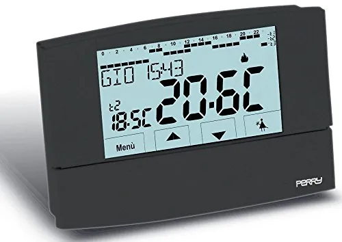 Perry Zefiro 1CRCR026A cronotermostato touch antracite settimanale