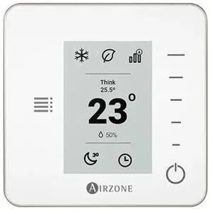 Airzone Think 8Z termostato bianco cablato cromato