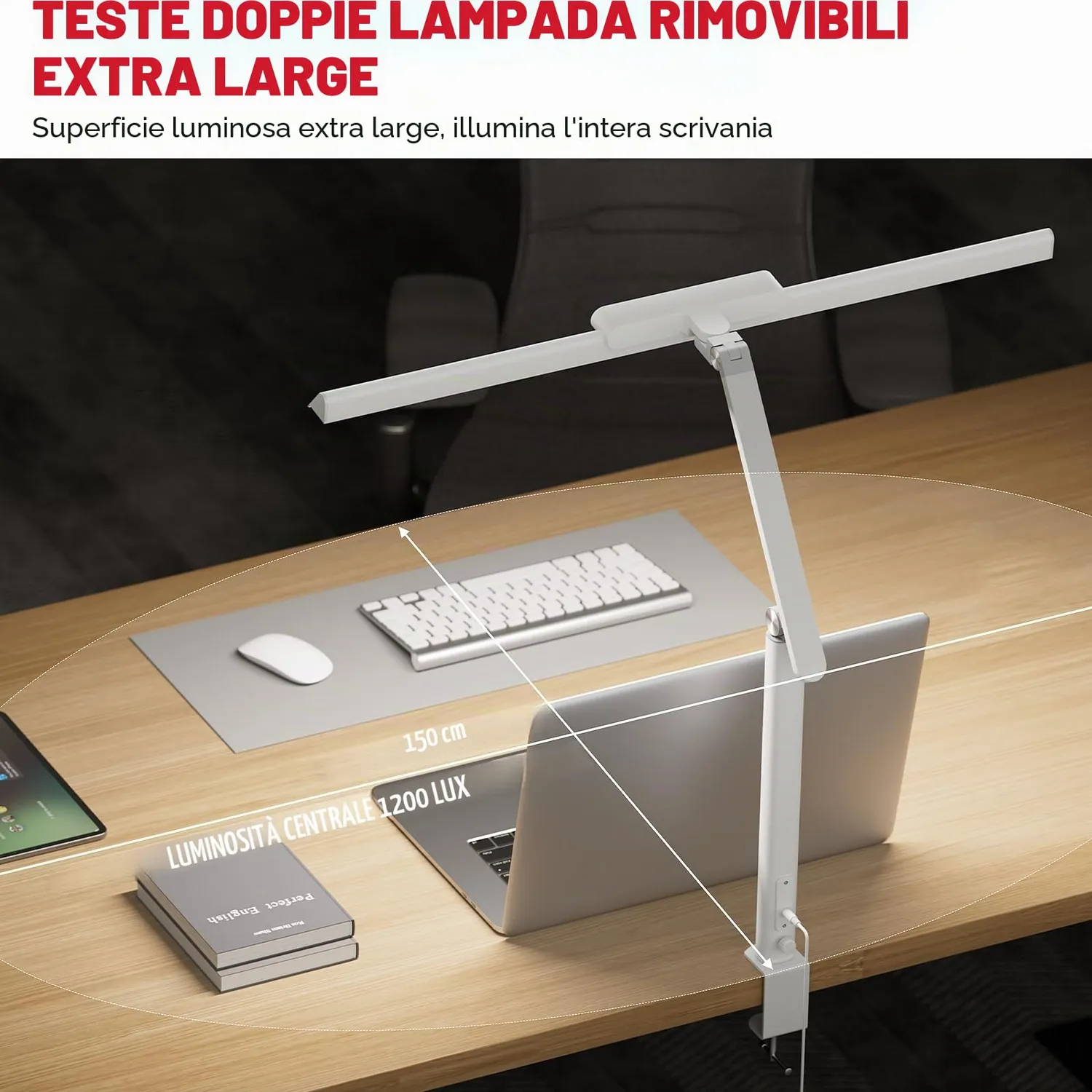 Honeywell Sunturalux HJ1 lampada a pinza LED Bianco 1200LM