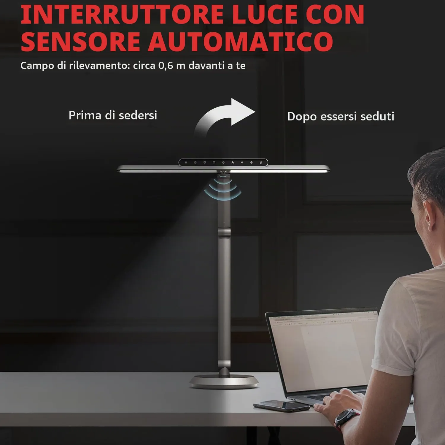 Honeywell Sunturalux H9 lampada scrivania LED dimmerabile