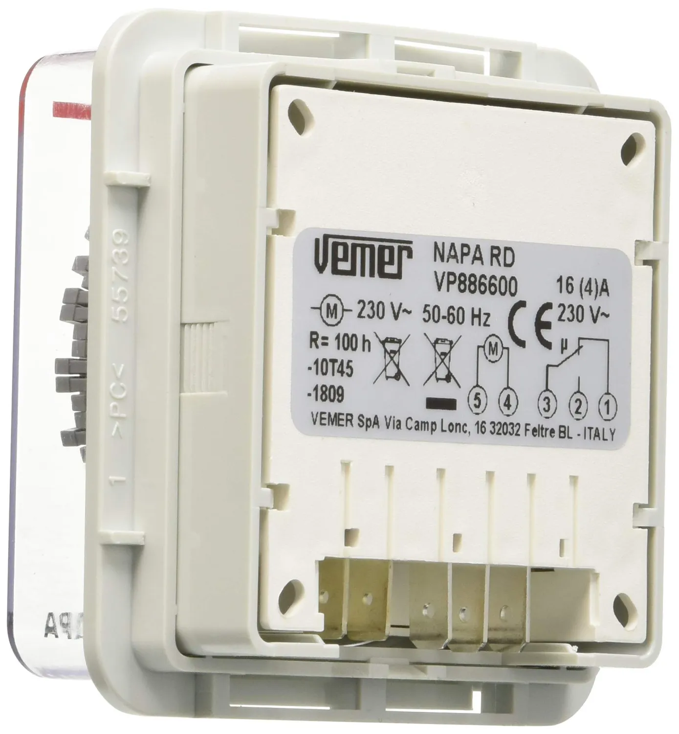 Vemer Napa-RD VP886600 interruttore orario giornaliero 72x72