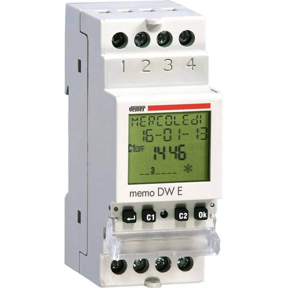 Vemer Memo DW E VP871800 interruttore orario digitale DIN