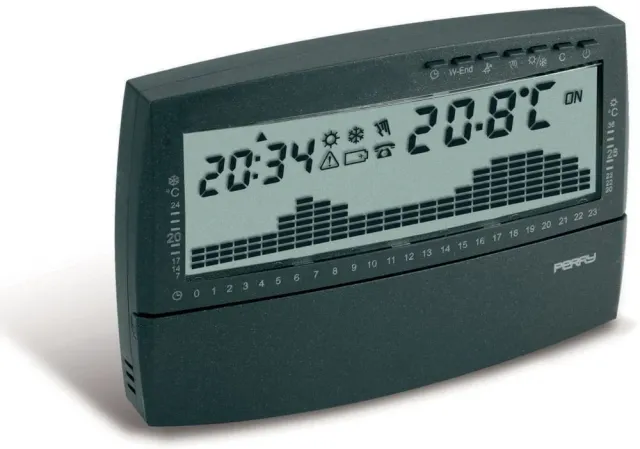 Perry 1CRCR017AG cronotermostato giornaliero nero batterie