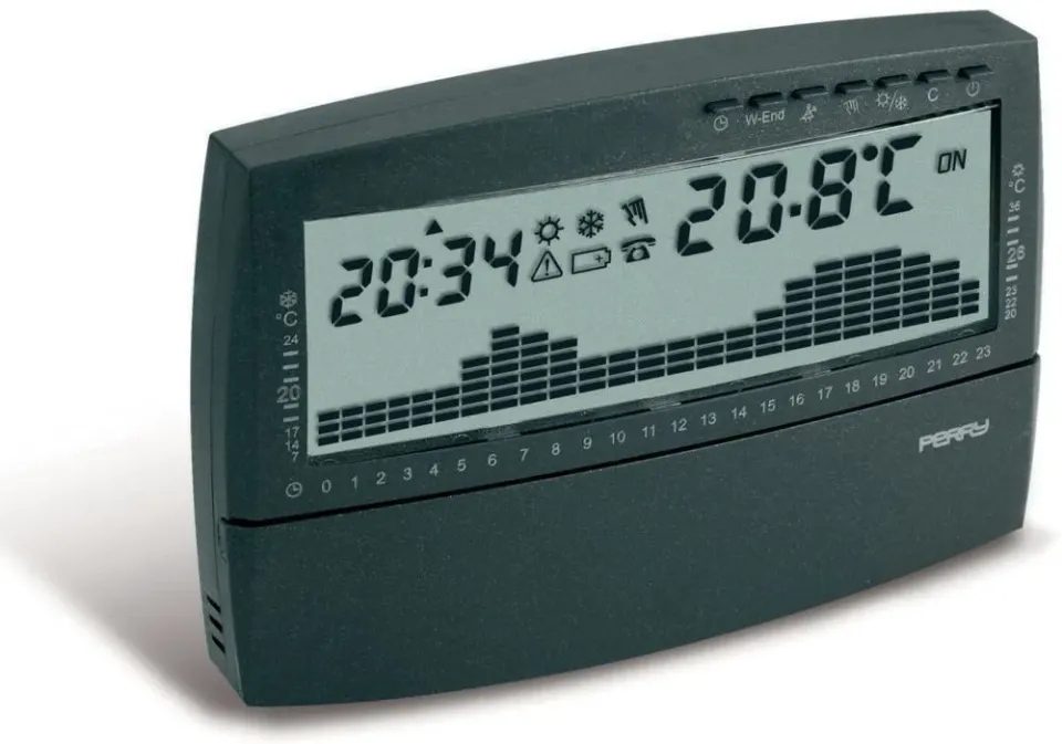 Perry 1CRCR017AG cronotermostato giornaliero nero batterie