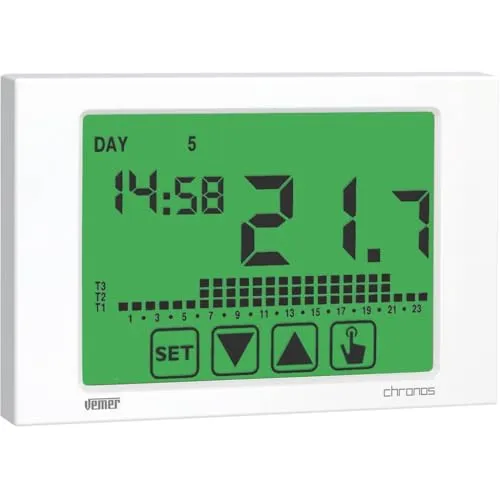 Vemer Chronos VE454500 cronotermostato nero 230V touch