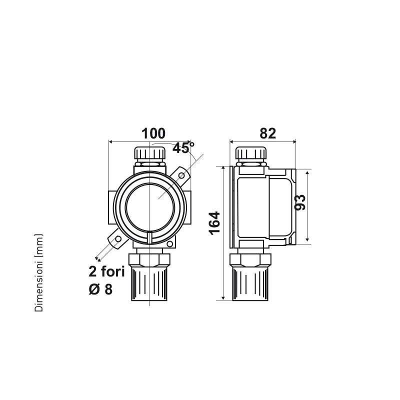 Fantini Cosmi S84 S85 S86 sonda gas metano GPL CO