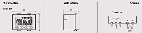 Vemer Dafne VE431300 cronotermostato incasso 230V settimanale