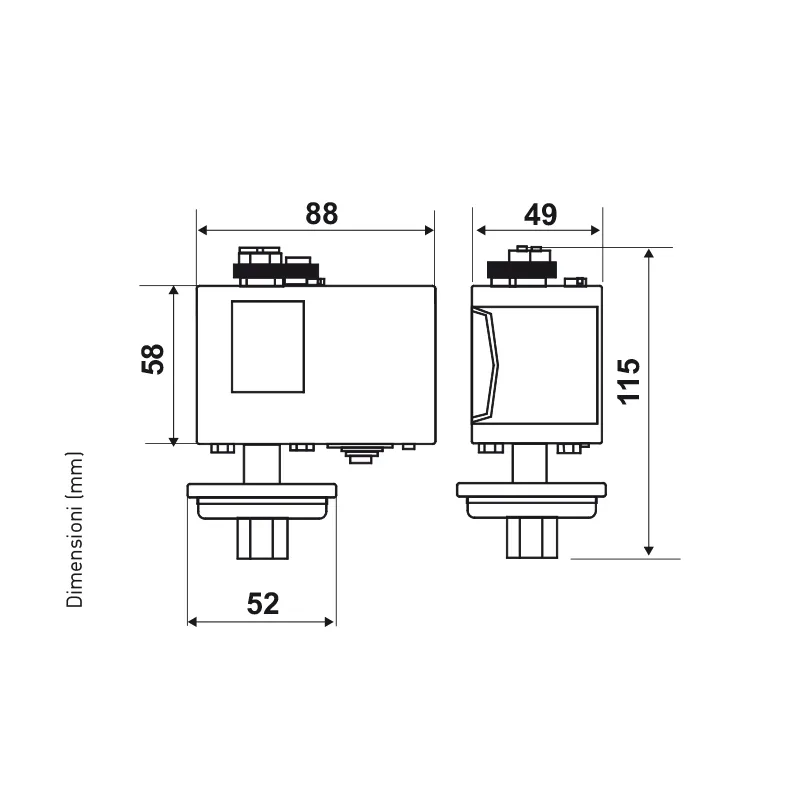 Fantini Cosmi B12AN B12BN pressostato basso differenziale