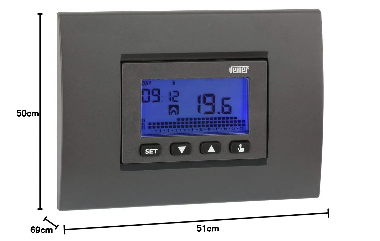 Vemer Dafne VE431300 cronotermostato incasso 230V settimanale