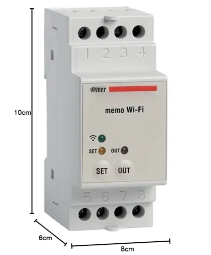 Vemer Memo WiFi VE780700 interruttore wifi DIN astronomico