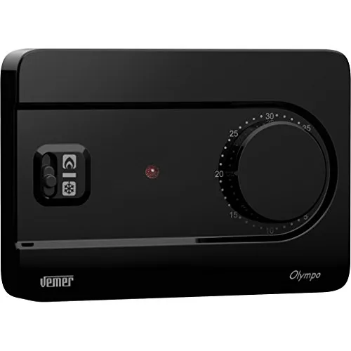 Vemer Olympo VE757600 termostato ambiente nero a manopola