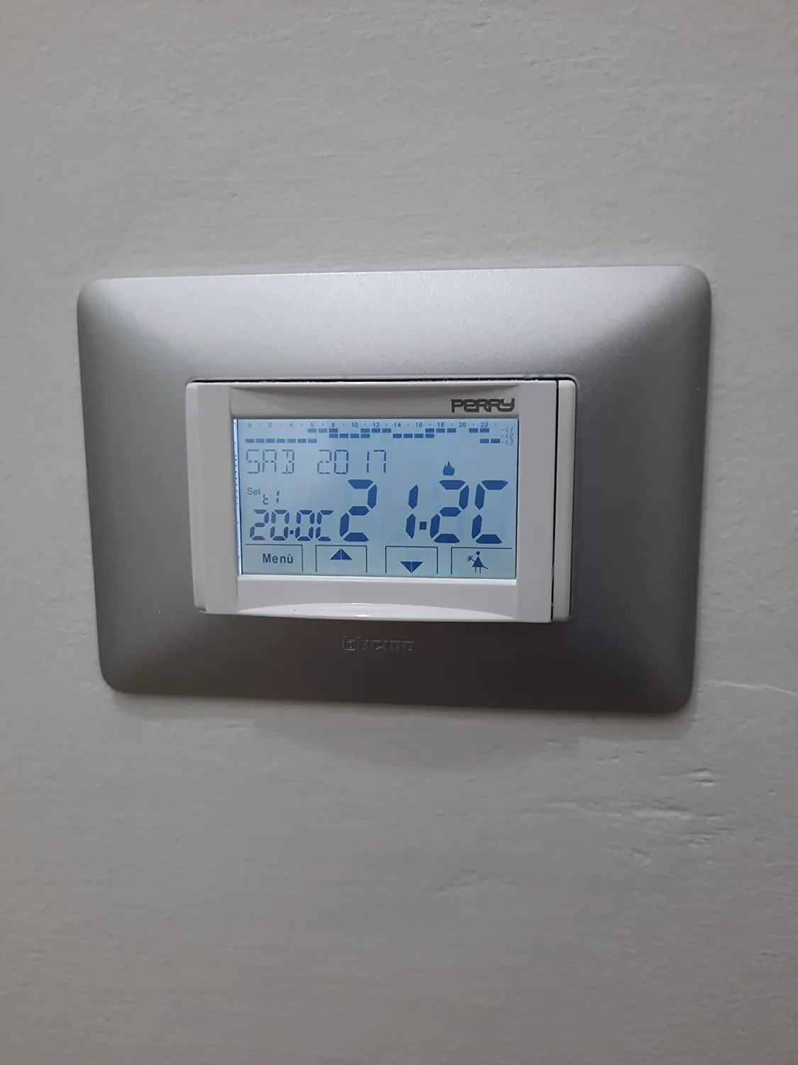 Perry Moon 1CR CDS27 Cronotermostato da Incasso Touch 230V