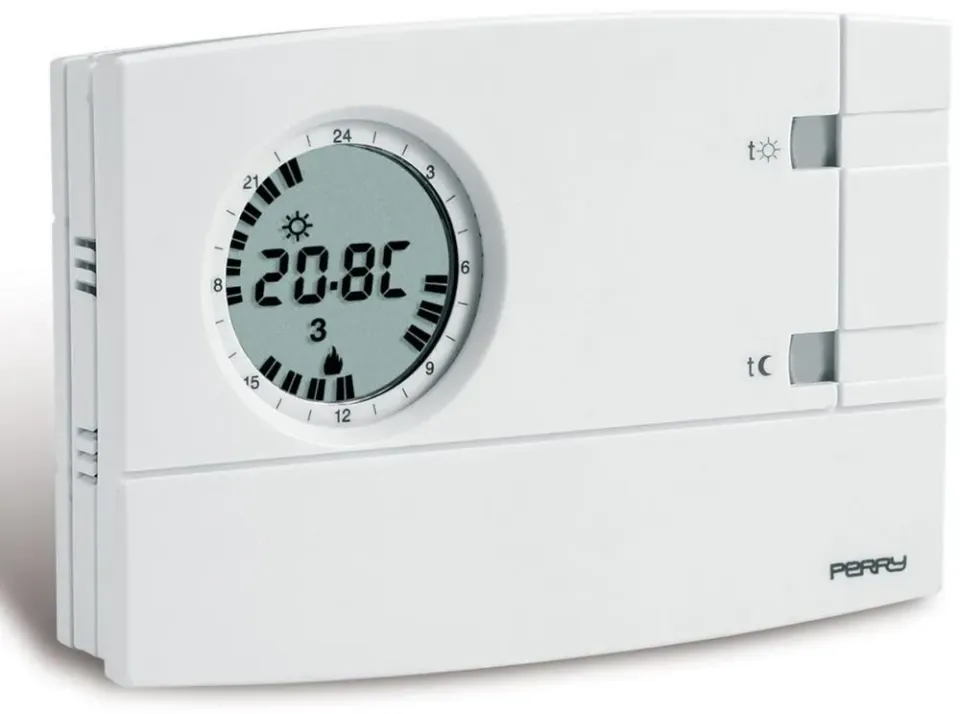 Perry 1CRCR309/S cronotermostato settimanale a batterie bianco