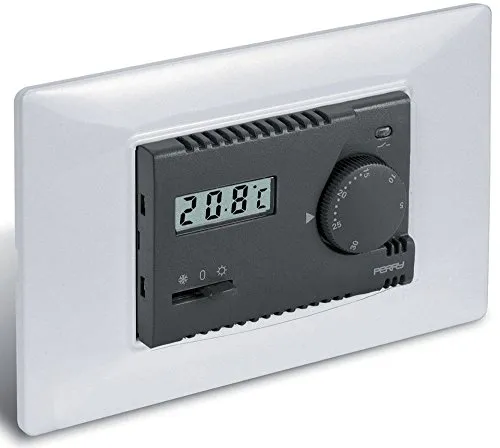 Perry Modulo 1TITE313/MC termostato da incasso nero