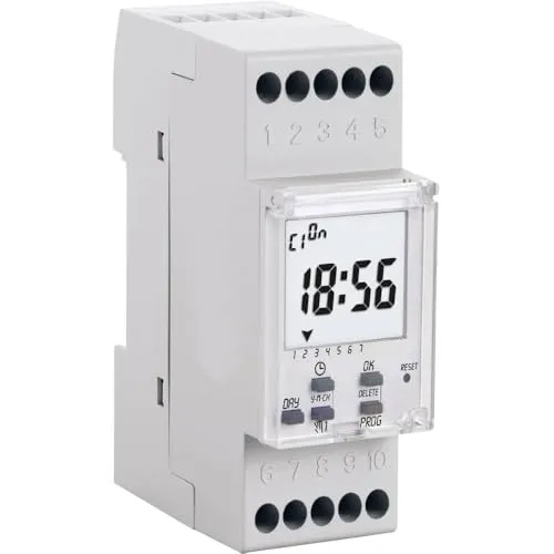 Perry 1IO7281 interruttore orario digitale 2 canali bianco