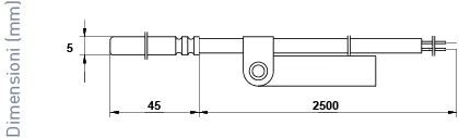 Fantini Cosmi EC45A sonda temperatura mandata ritorno