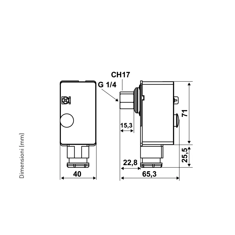 Fantini Cosmi B01BMX Pressostato Blocco Riarmo Manuale