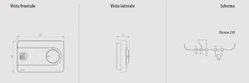 Vemer Olympo VE757600 termostato ambiente nero a manopola