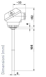 Fantini Cosmi EC85A Sonda Temperatura Delta T