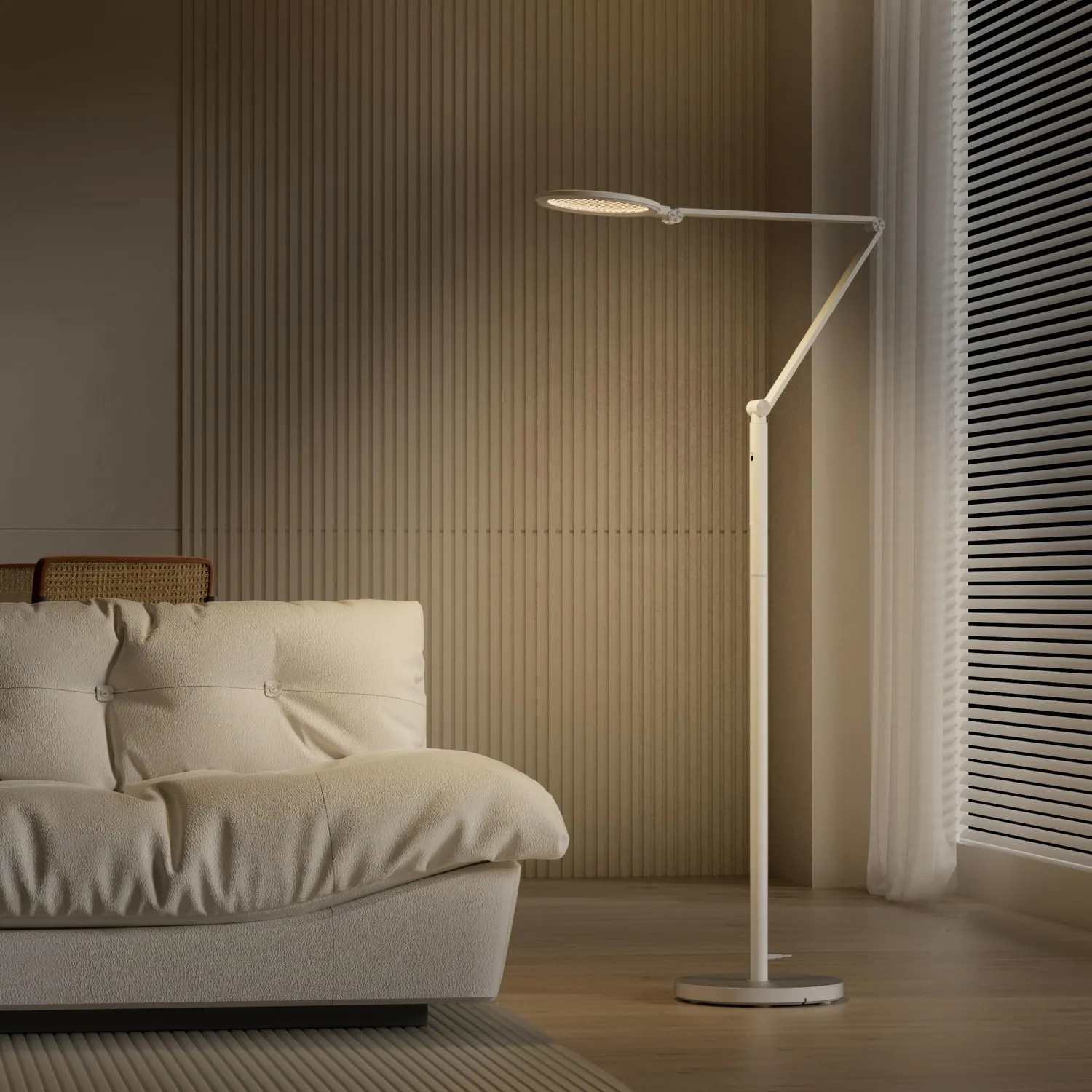 Honeywell F01 lampada da terra LED dimmerabile bianca