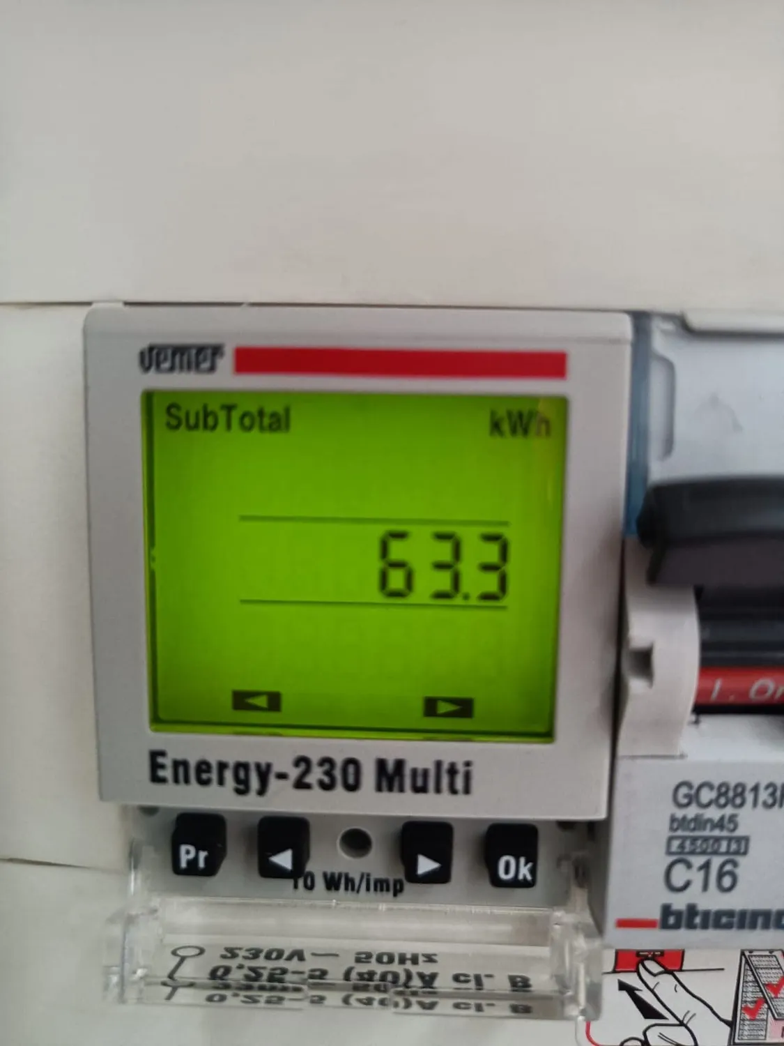 Vemer Energy-230 Multi VE429700 contatore energia monofase