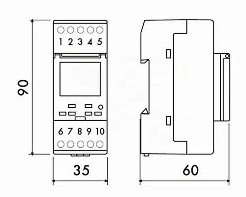 Perry 1IO6080 interruttore orario digitale giornaliero 2 DIN