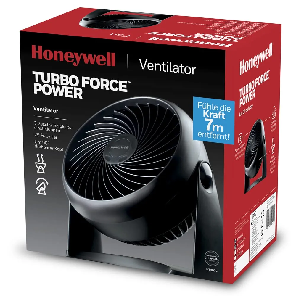 Honeywell TurboForce HT900E ventilatore nero 3 velocità