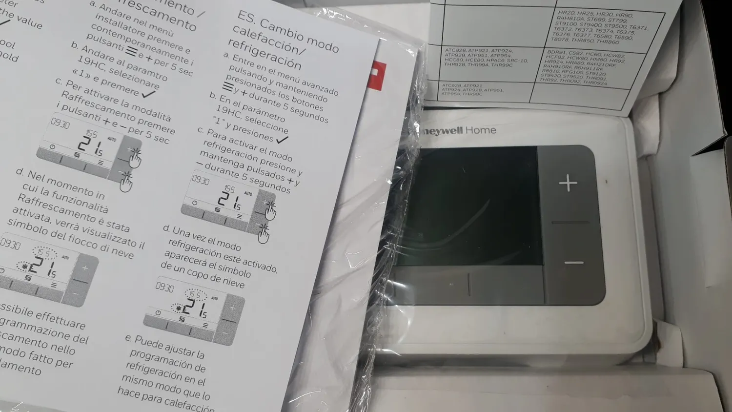 Honeywell T4 termostato a filo programmabile cablato