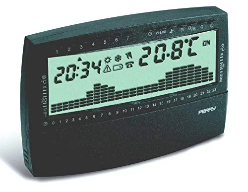 Perry Compact Easy 1CRCR018AS cronotermostato nero settimanale